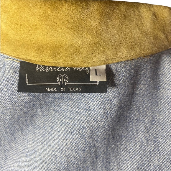 COPY - Patricia Wolfe Artist Hand Painted Horse Denim and Suede Vest - Picture 6 of 10